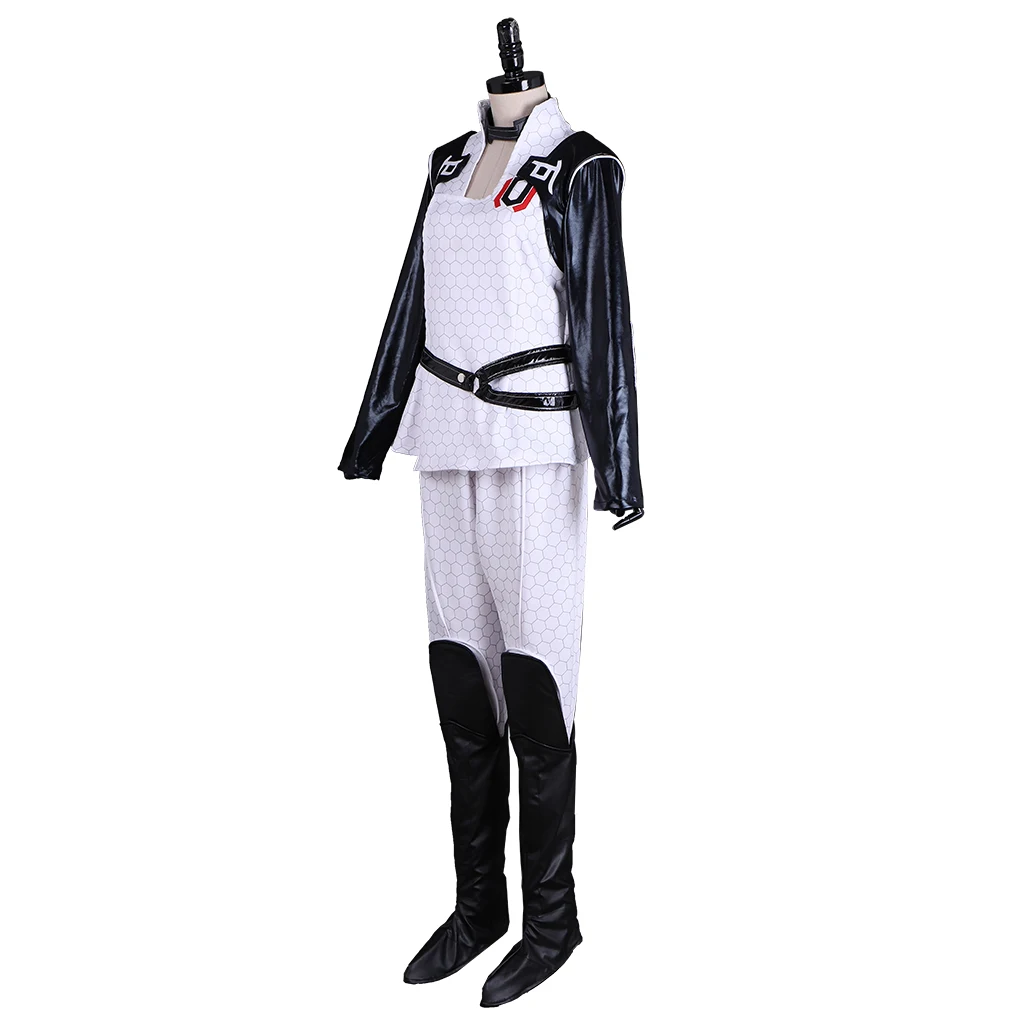 Miranda Lawson Cosplay Game Costume For Women Punk Retro White Battle Uniform Suit Halloween Carnival Party Streetwear