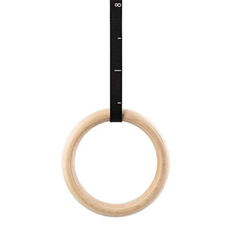 Hot 1Pcs Birch Fitness Rings Gymnastics Training Ring New Wooden 32Mm Exercise Fitness Gymnastic Rings Gym Exercise