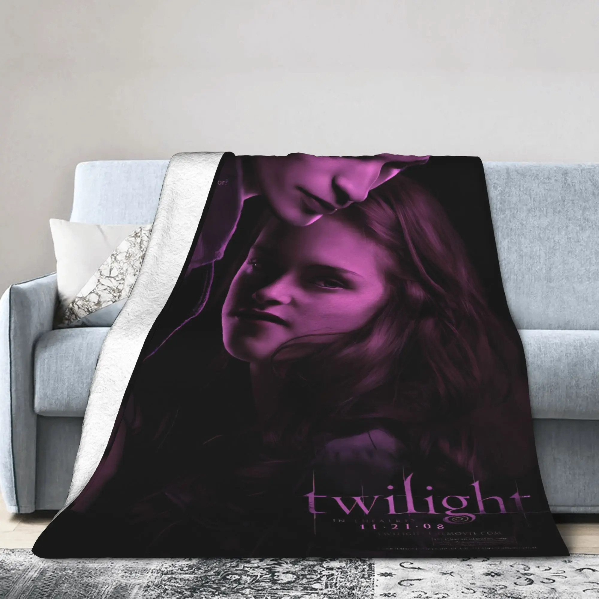 Super Soft Blanket Picnic 3D The Twilight Saga Edward Bella 6 Throw Blanket  Flannel Bedspread For Living Room Sofa Bed Cover