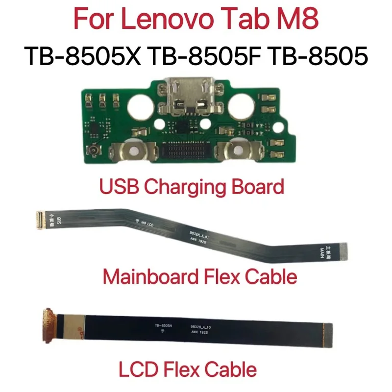 

USB Charging Port Connector Charge Dock Board LCD Motherboard Mainboard Flex Cable For Lenovo Tab M8 TB-8505X TB-8505F TB-8505