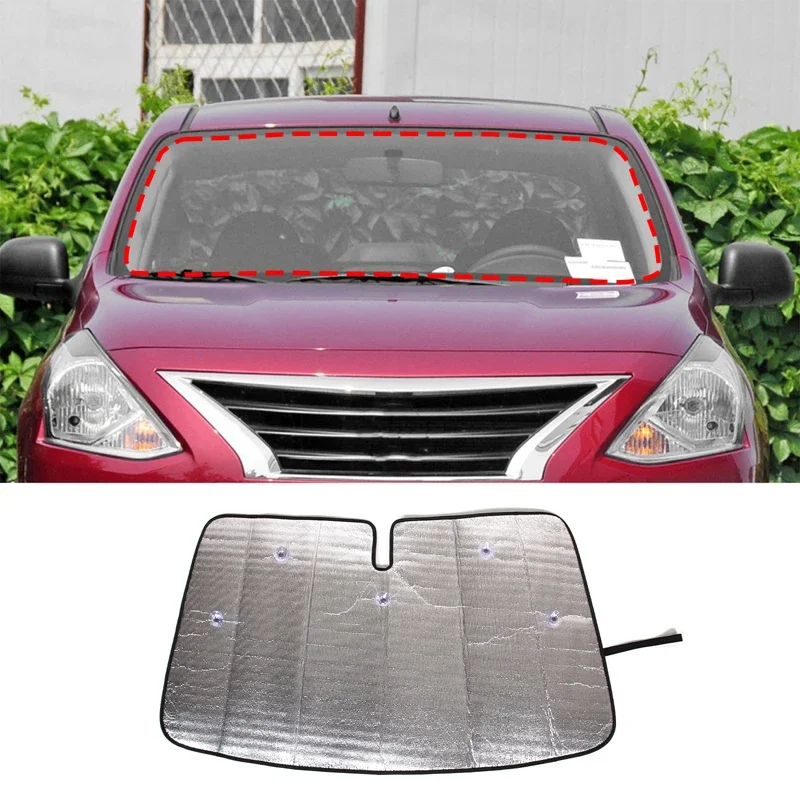 

For Nissan Sunny 2011-2016 Aluminum Foil Silver Car Windshields Visor Sun Protection Panel Interior Car Accessories