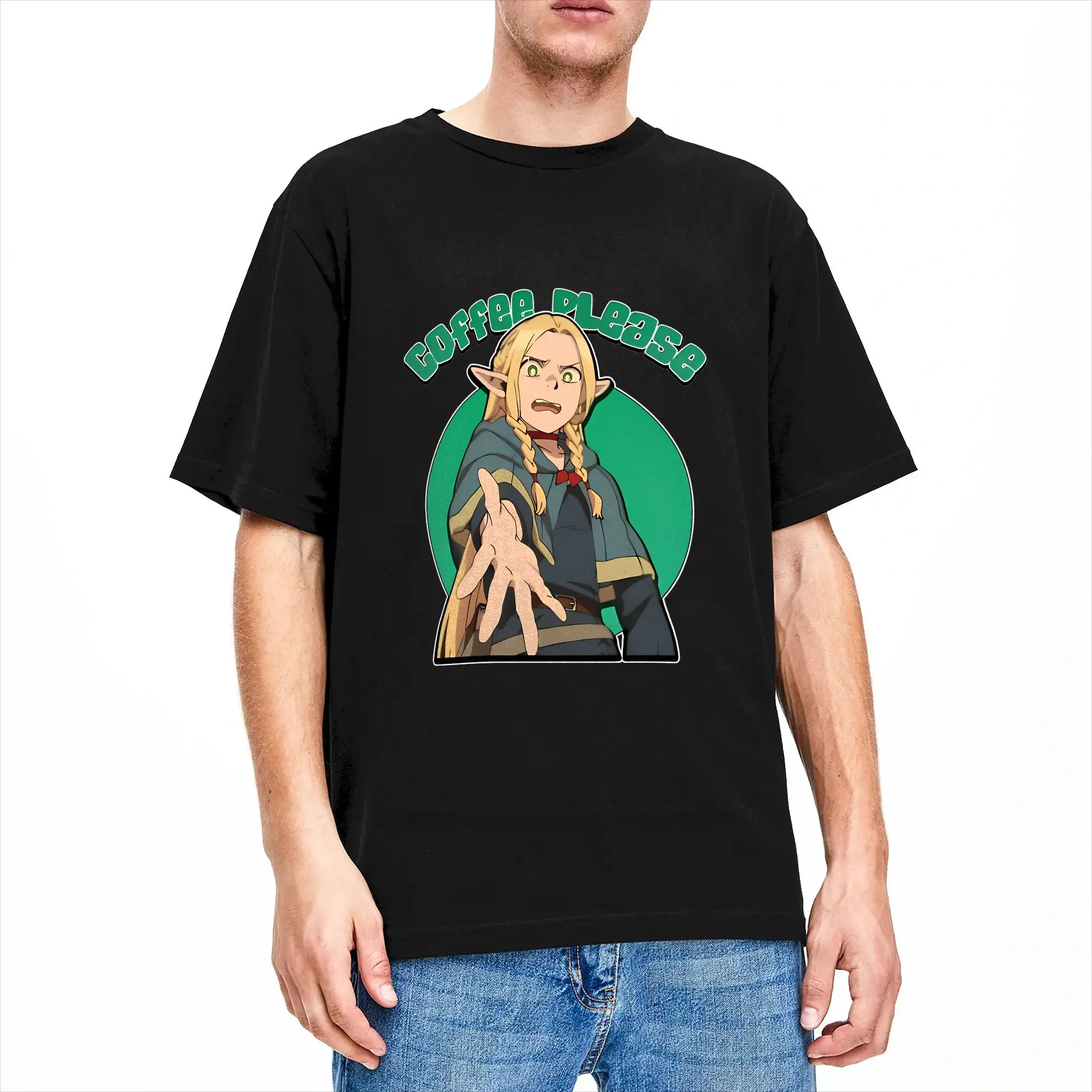 Delicious In Dungeon Meshi Marcille T Shirts  Amazing Tee Shirt Short Sleeve Crew Neck T-Shirt Pure Cotton Plus Size Clothes