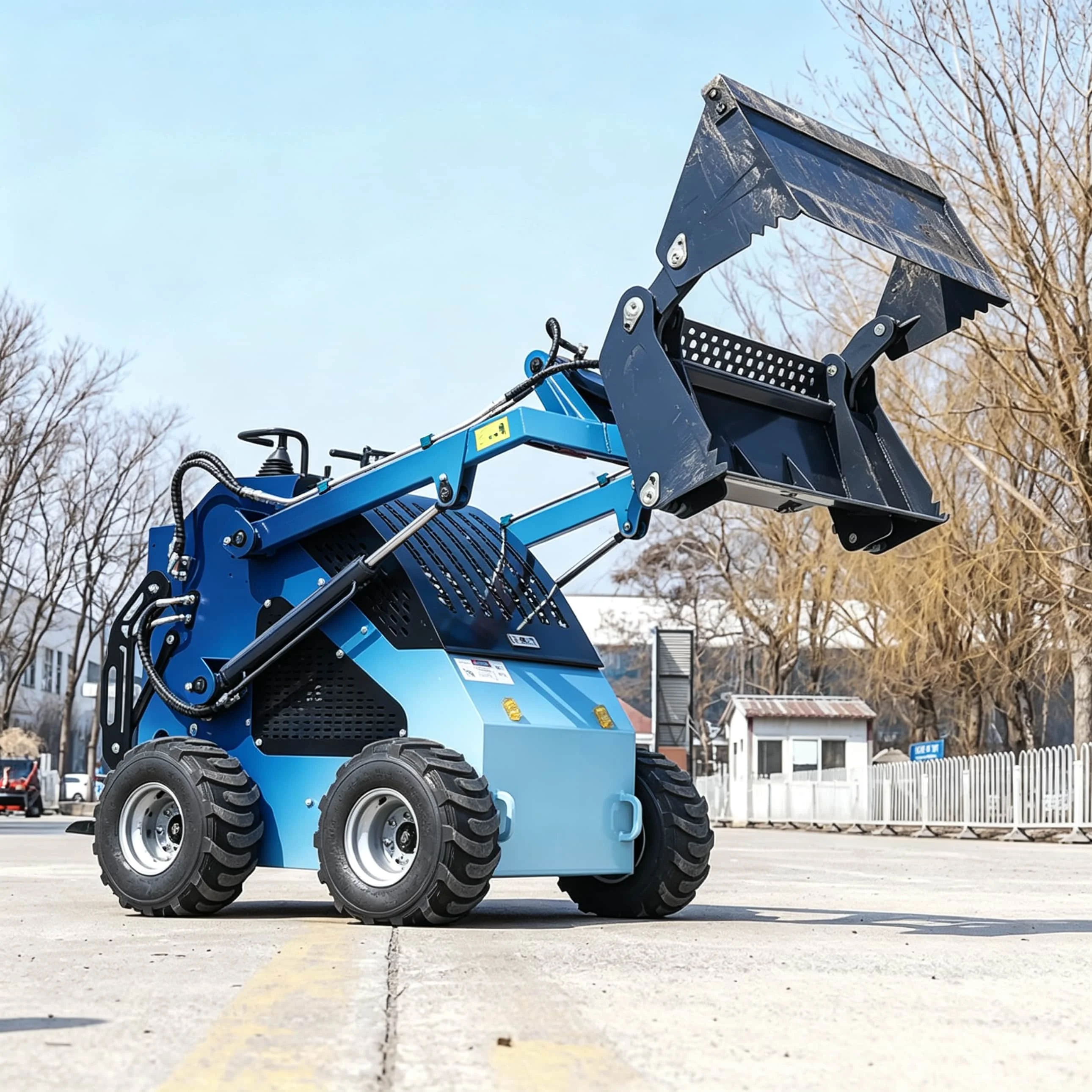 Reliable core components Auxiliary hydraulic circuit Light Skid Loader Building Skid Steer Gravel Handling Skid Loader view 3