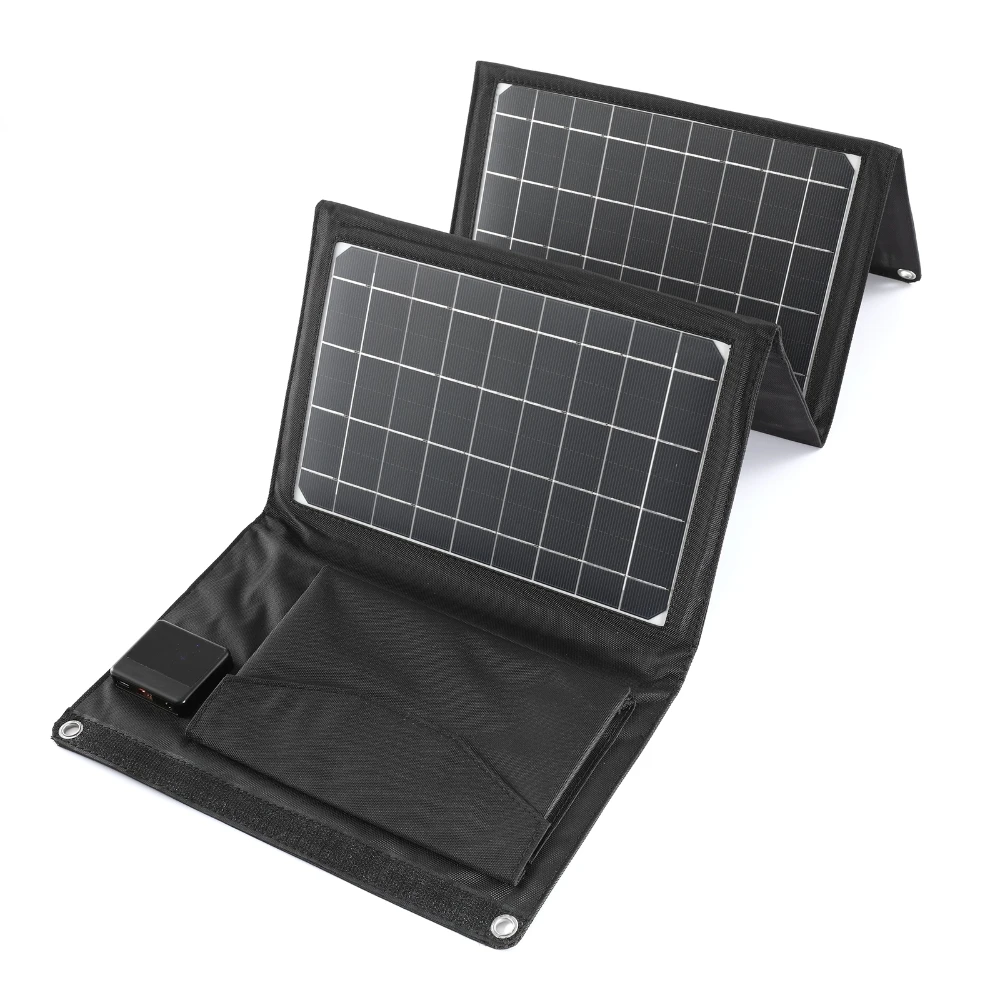 

28W Foldable Solar Panel for Phone Camera Laptop Battery Charge Outdoor Sunlight Power Supply 21% Type C Quick Charge Port