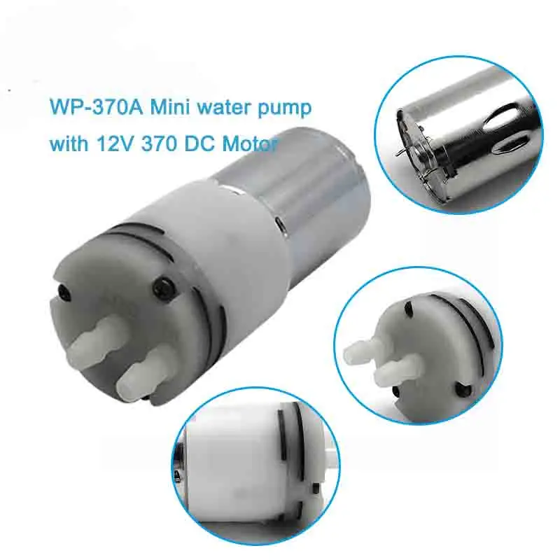 free shipping WP-370A Diaphragm water pump for fish tank 12V Low Noise Large Flow 370 pump for Drinking Aquarium aslong factory