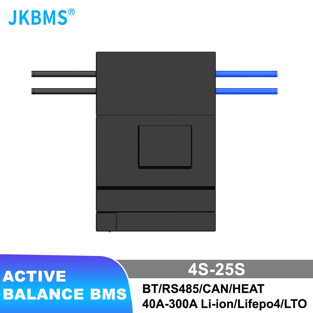 JKBMS Active Balance BMS 4-25S Lifepo4 Li-Ion LTO Bateria BMS 4S 8S 12S 13S 14S 16S 17S 20S 24S Smart Bms 60A 80A 100A 150A 200A