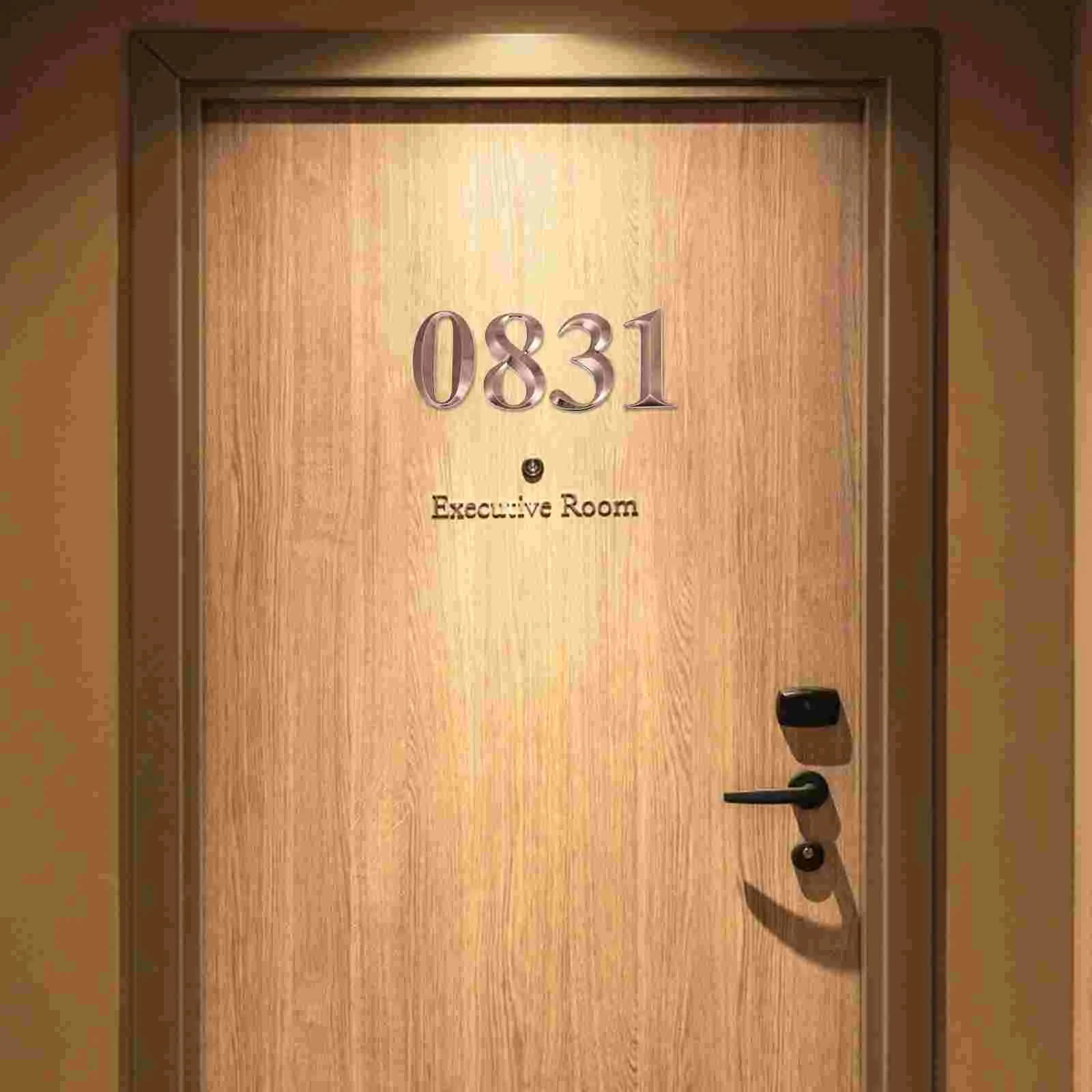 10 Pcs Smooth Surface Numbers Mailbox Sticker Applique Durable 3D Decal Abs Resin Sign Dry