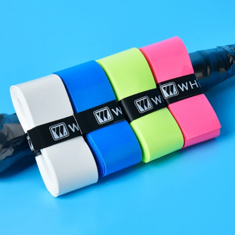 

Anti Slip Badminton Racket Hand Adhesive Damping Tennis Racket Film Coated Flat Sweat Absorption Tape Wrapped With Straps
