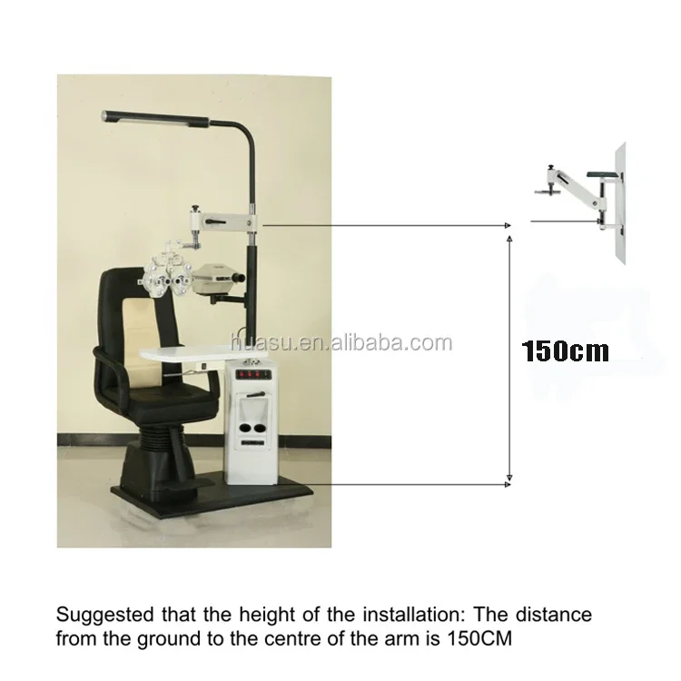 wall mounted phoropter arm support chart projector stand bracket