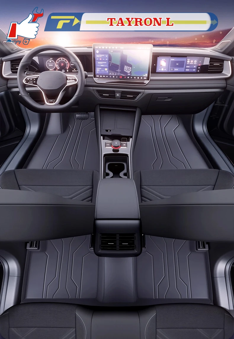 

Left-hand Drive Car Floor Mat For Vw TAYRON L 2025 Full-Surround Foot Mat Mat Floor Liner Floor Carpet Water-proof Mat