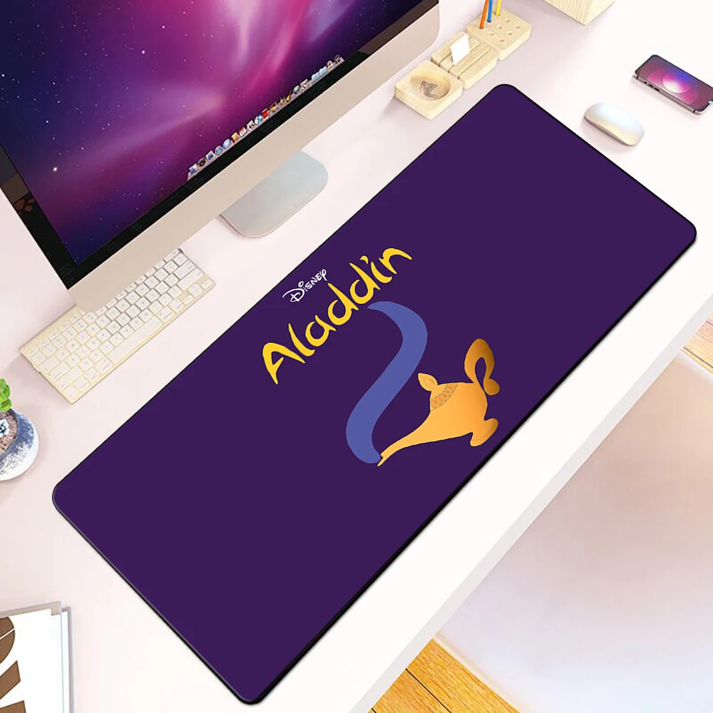 Disney Aladdin Magic Lamp Mouse pad HD-Druck Computers pieler Sperr kante rutsch feste Mauspad xxl90x40cm Tastatur PC Schreibtisch Pad