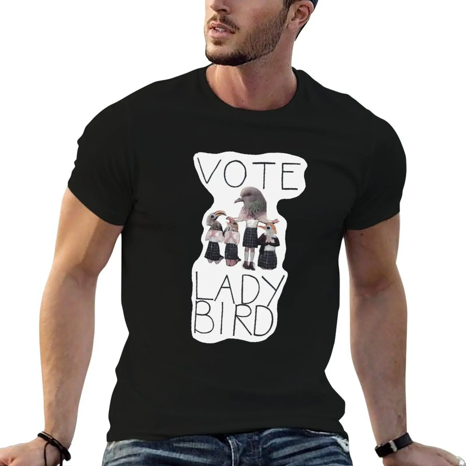 VOTE LADYBIRD T-Shirt new edition aesthetic clothes animal prinfor boys Short sleeve tee men