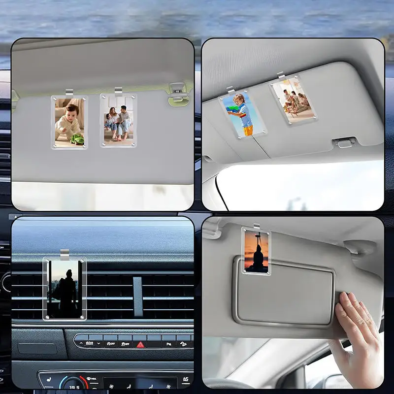 صورة سيارة قناع كليب صور سيارة الديكور صور للأزواج سيارة هدية عيد الحب هدية المحفظة حامل الصور سهلة التركيب