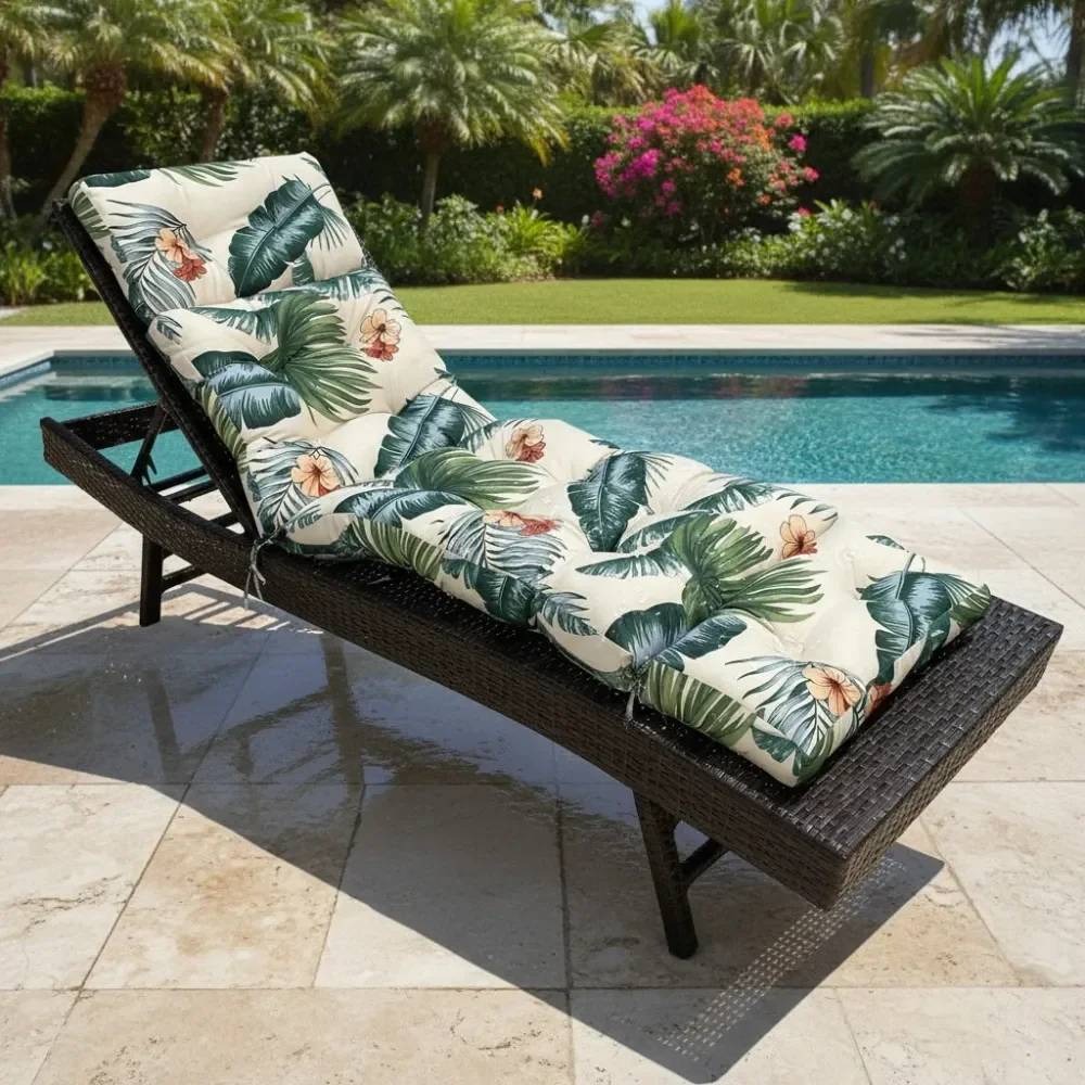 

Outdoor Chaise Lounge Chair Cushions Thickened, Durable, And WeatherResistant Replacement Cushions With Secure Ties For Poolsid