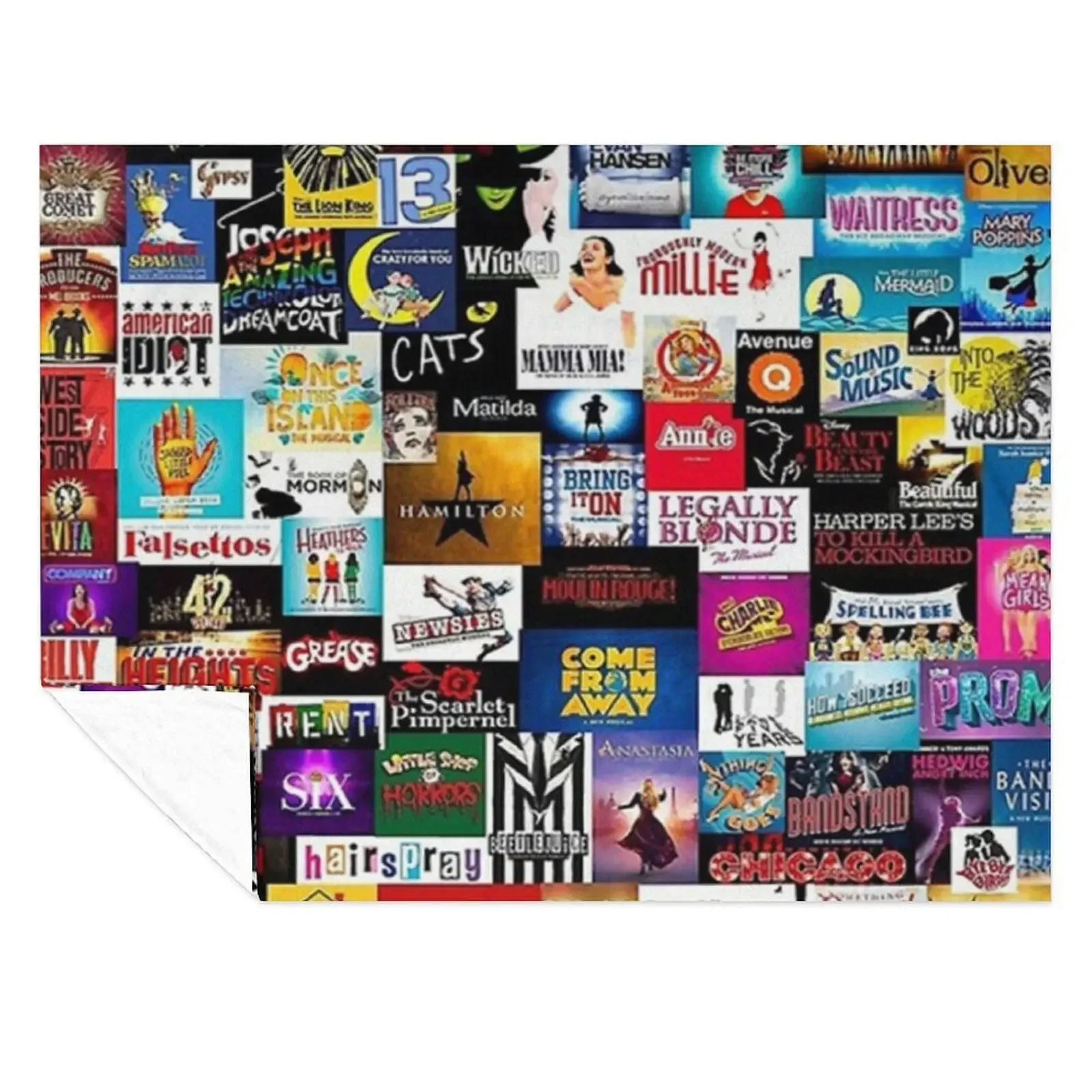 

Broadway Show Logo Collage Throw Blanket for winter for sofa Cute Luxury Throw Blankets