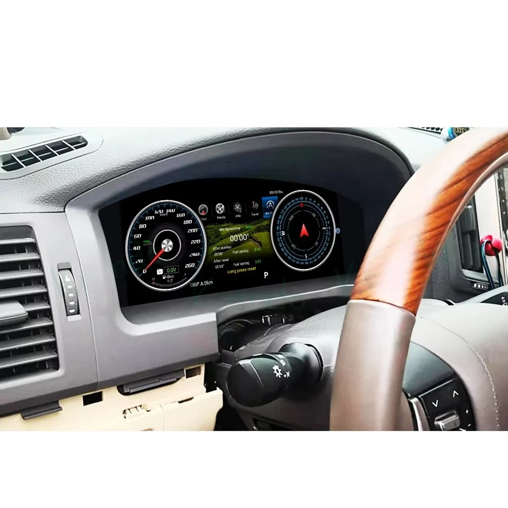 Krando 12.3 بوصة LCD لوحة القيادة كوكبيت افتراضي لاند كروزر LC200 2008 - 2020 عداد السرعة الرقمي العنقودية
