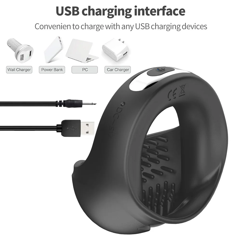 تهتز حلقات القضيب مع جهاز التحكم عن بعد سيليكون موتر الهزاز تأخير القذف الجنس لعب للرجال زوجين الكبار المنتجات