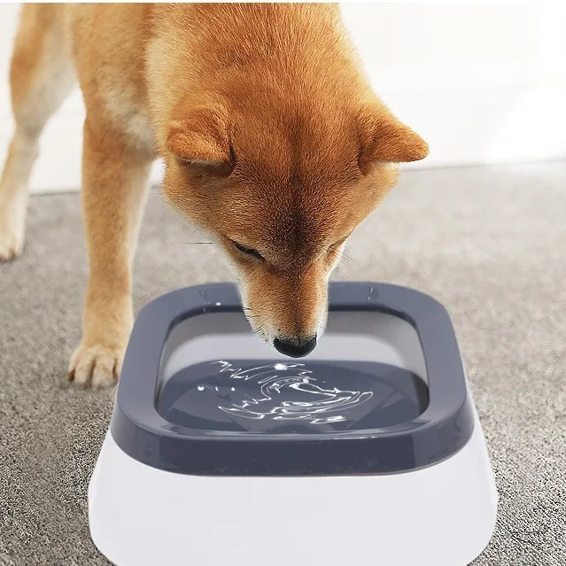 

Cross border new pet floating bowl with non wet mouth cat mounted bow splash proof and spill proof dog basin pet water dispenser