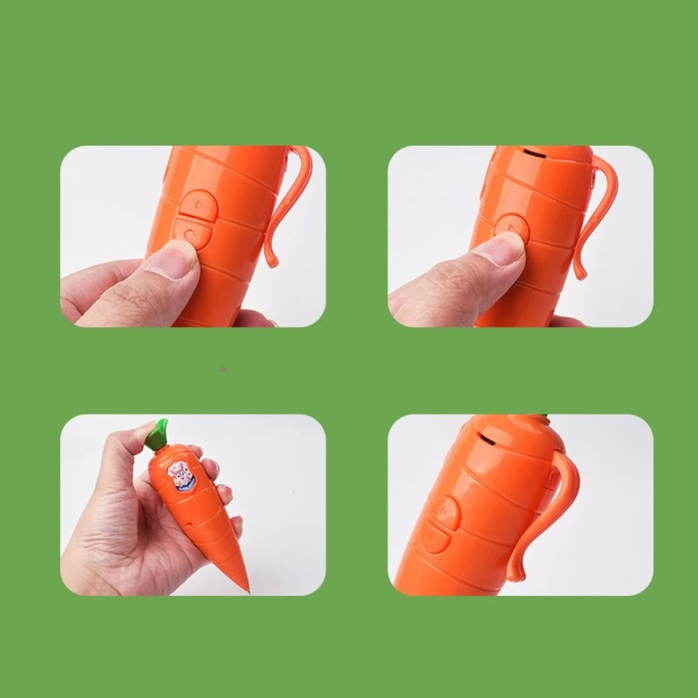 Carrot Eggplant Funny Voice Recorder Pen Write Graffiti Novelty Cute Ballpoint Pen 2 in 1 Corn Cactus 60S Sound Recorder