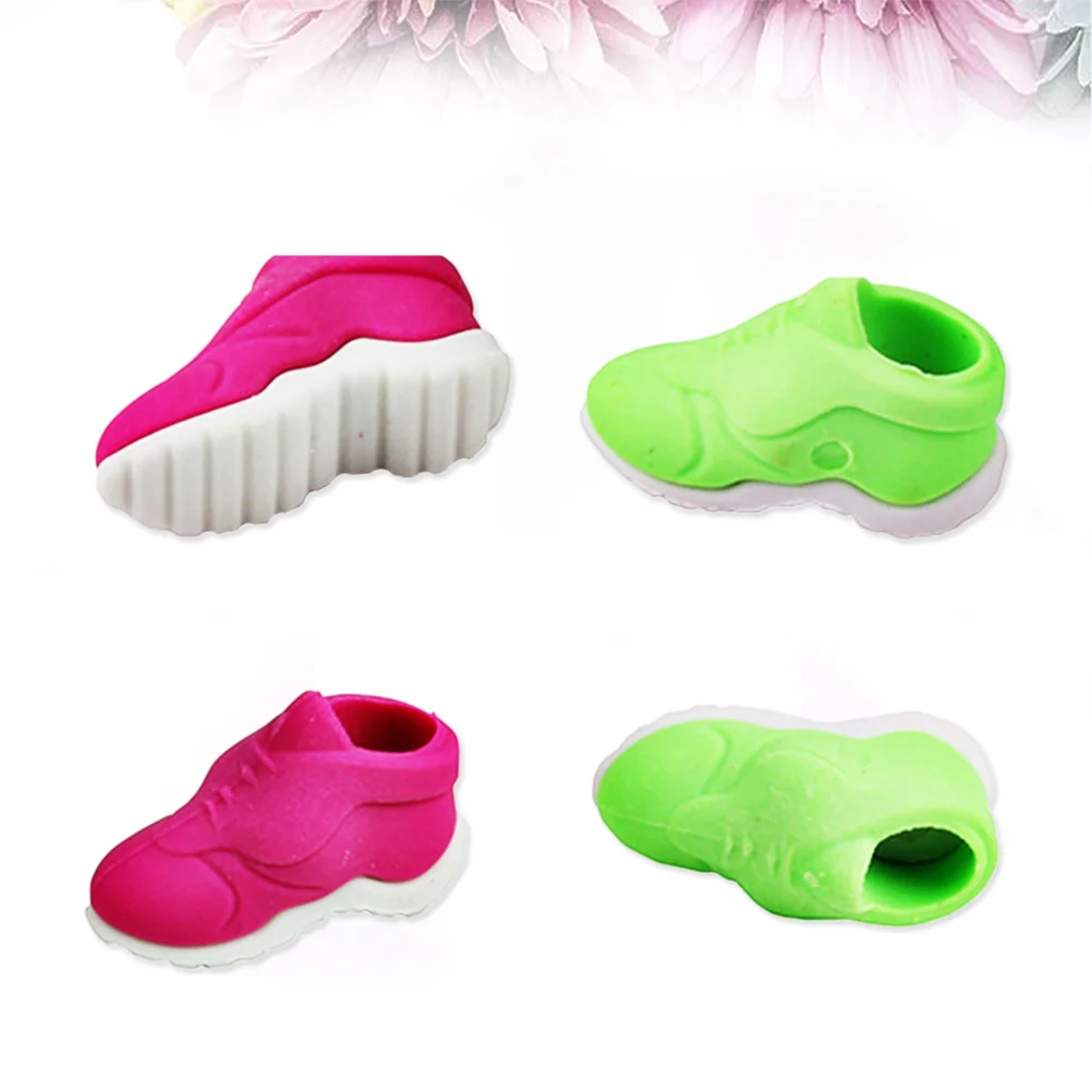 

4 Pcs Football Shoe Shaped Erasers Cute Novelty School Supplies Kids Cartoon Eraser Toys Easy Writing Erasing Children Student