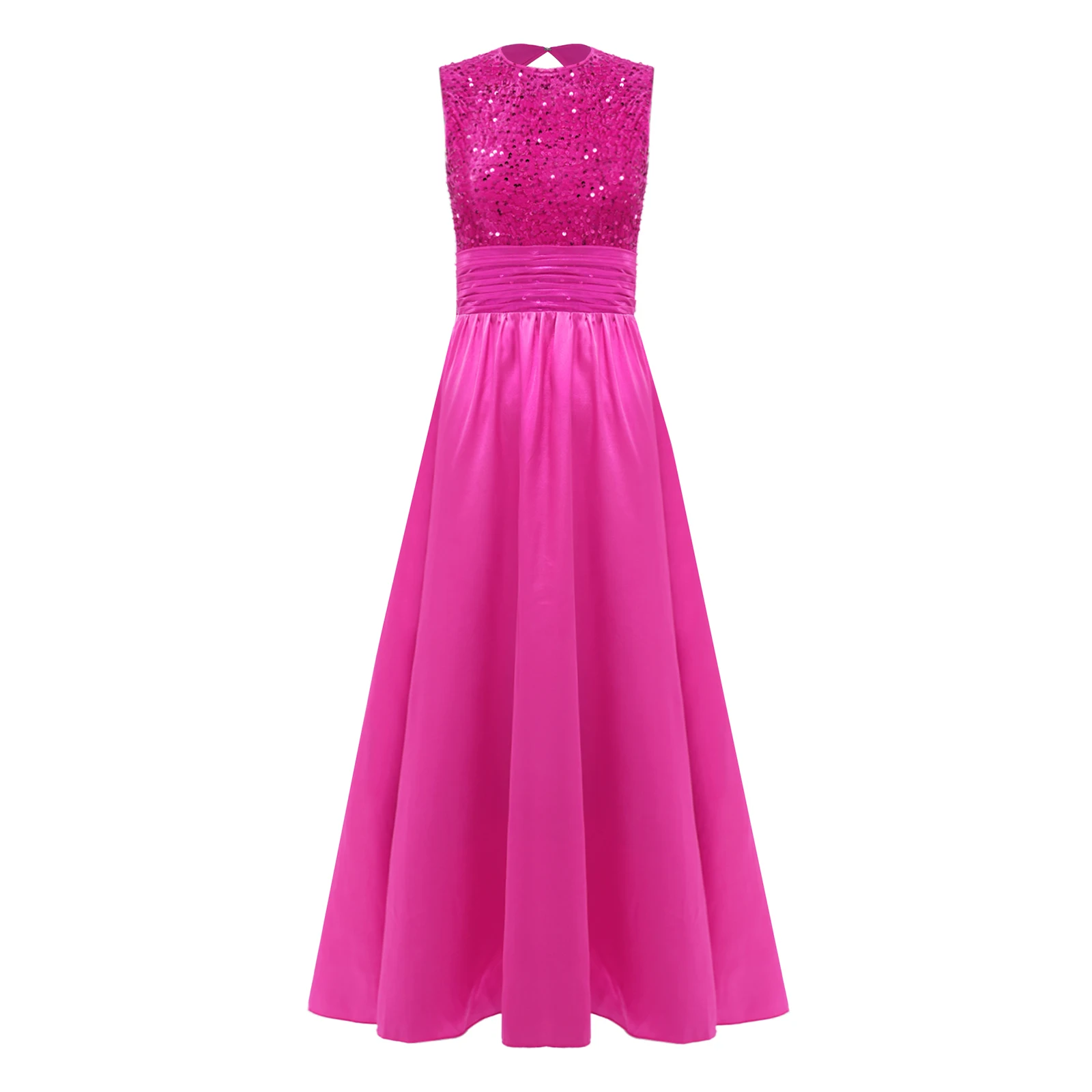 

Womens Wedding Guest Maxi Dress Sleeveless Backless Sequined Velvet Ruched High Waist Satin Dress for Anniversary Celebration