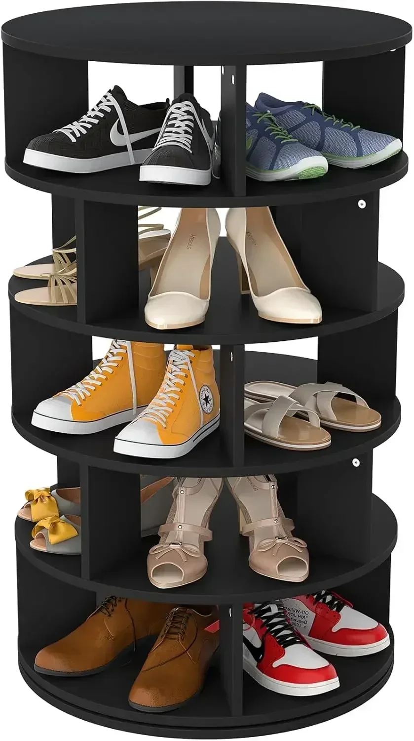 Hot salesExclusive Offer Rotating Shoe Rack, 5-Tier Wood Organizer for Closet, 360° Spinning  Rack Tower Space-Saving Storage Sh