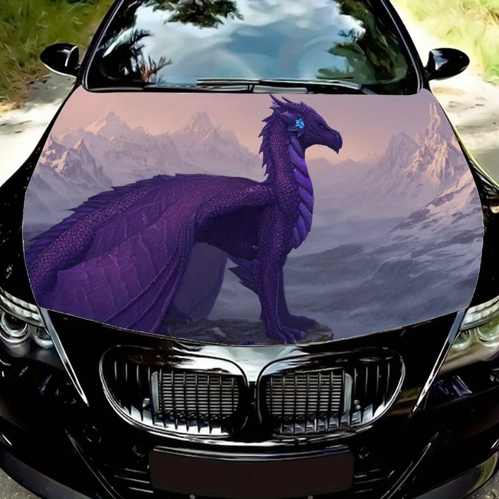 

Dragon in Mountainous Land,Car Hood Decal, Self-Adhesive Waterproof PVC Car hood Sticker,Car Decoration Scratch Resistant Sticke