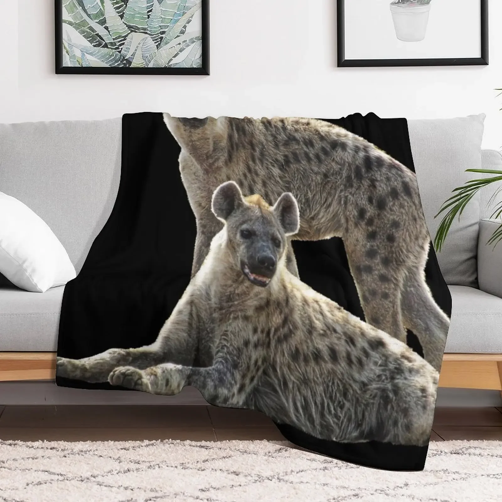 Hyenas on safari in Kenya / Africa Throw Blanket Shaggy Loose wednesday Decorative Throw Blankets