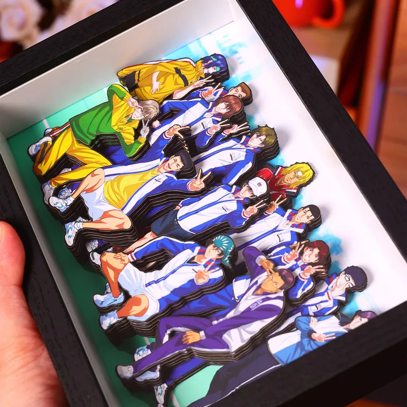 لوحة فنية ثلاثية الأبعاد مصنوعة يدويًا، مجموعة شخصيات كرتونية، منتج زخرفي، هدية للمعجبين