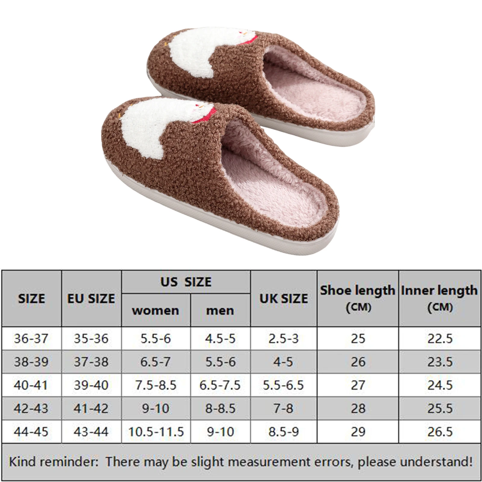 Cute Chicken Plush Cute Slipper Non-slip Cute House Shoes Warm Fuzzy Warm Cartoon Flat Winter Casual Gift for Family and Friend