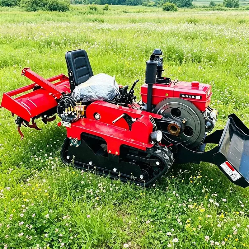 

Компактный мини-трактор-культиватор на гусеничном ходу, роторный культиватор для малых фермерских хозяйств