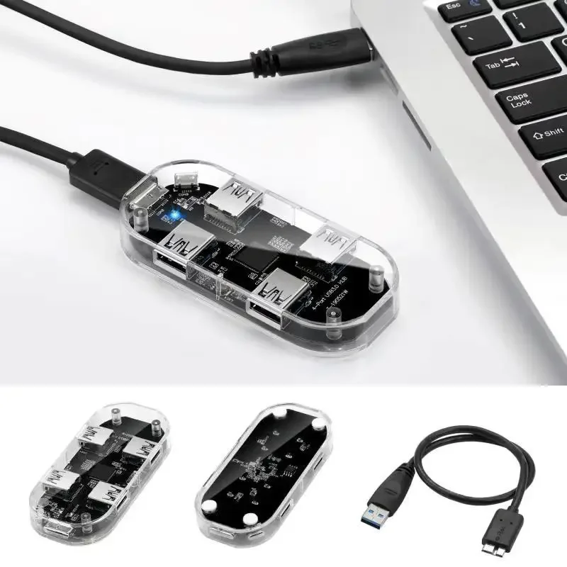 USB HUB USB 3.0 HUB Splitter Multi USB3.0 HUB Hab with Power Adapter 4 Ports Dock High Speed for IMac Laptop Desktop Accessories