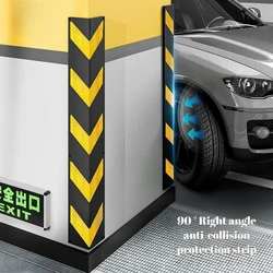80CMx10CMx8MM Car Garage Wall Protector Stickers Reflective Warning Safety Parking Garage Pillar Wall Corner Protection Strips