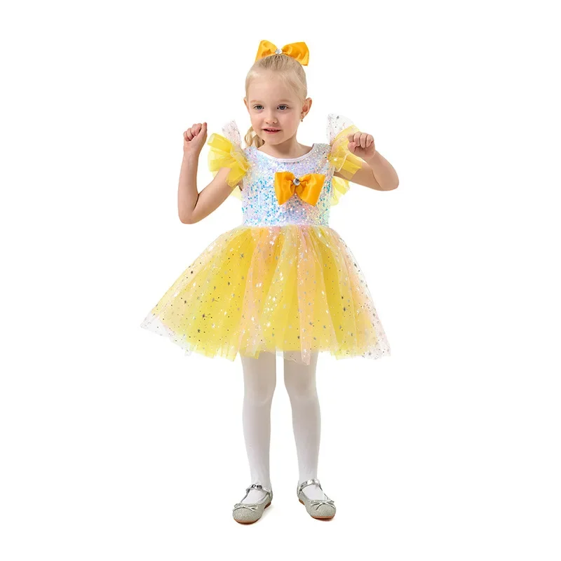 

Halloween Children's Day Kindergarten Princess Costume Child Puffy Skirt Dance Dress Fairy Tale Princess Dress with Hair Band