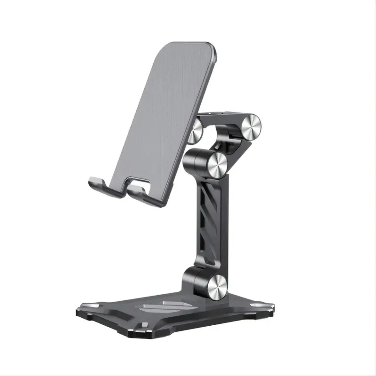 Foldable Tablet Phone Desktop Stand For IPad, Foldable Phone Holder, IPad Stand, Adjustable (Black)