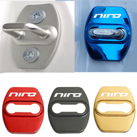 4pcs Stainless Steel Car Protect Door Lock Cover Logo Case Sticker Styling for KIA Niro Emblem Decals Decor Auto Accessories