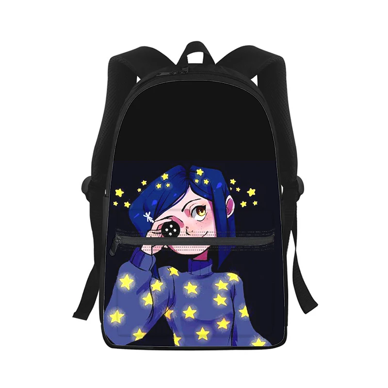 Coraline the Secret Door Men Women Backpack 3D Print Fashion Student School Bag Laptop Backpack Kids Travel Shoulder Bag