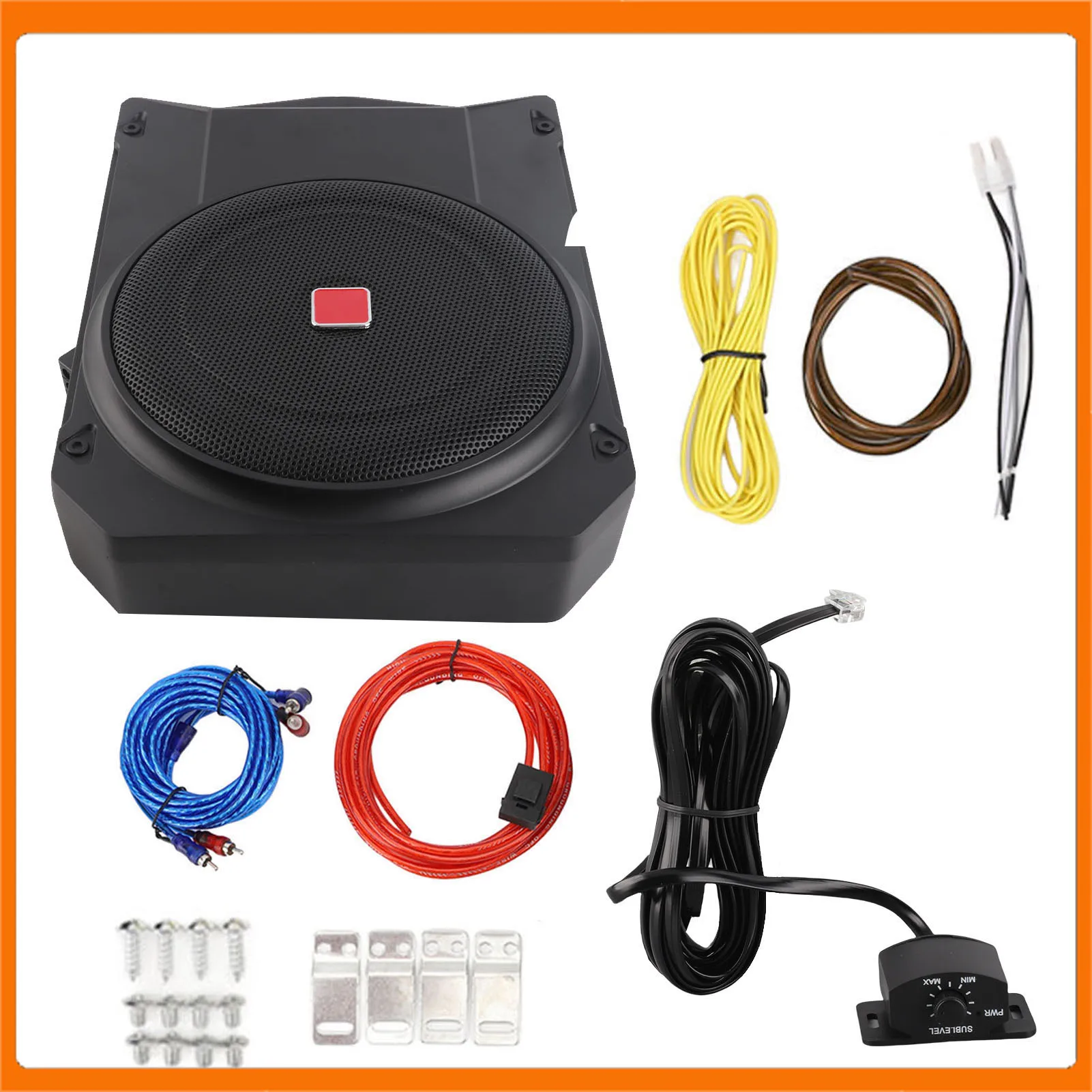 

10 Inch Active Subwoofer Compact Stainless Steel Grille Car Subwoofer Excellent Heat Dissipation 2.5 Ohms for Car Sound System