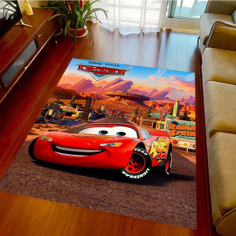 Disney Lightning McQueen Car Area Rugs Carpet for Home Living Room Children\'s Bedroom Sofa Doormat Kids Floor Mat Gift Potdemiel