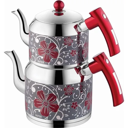 Poppy Patterned Steel Teapot Mini Size