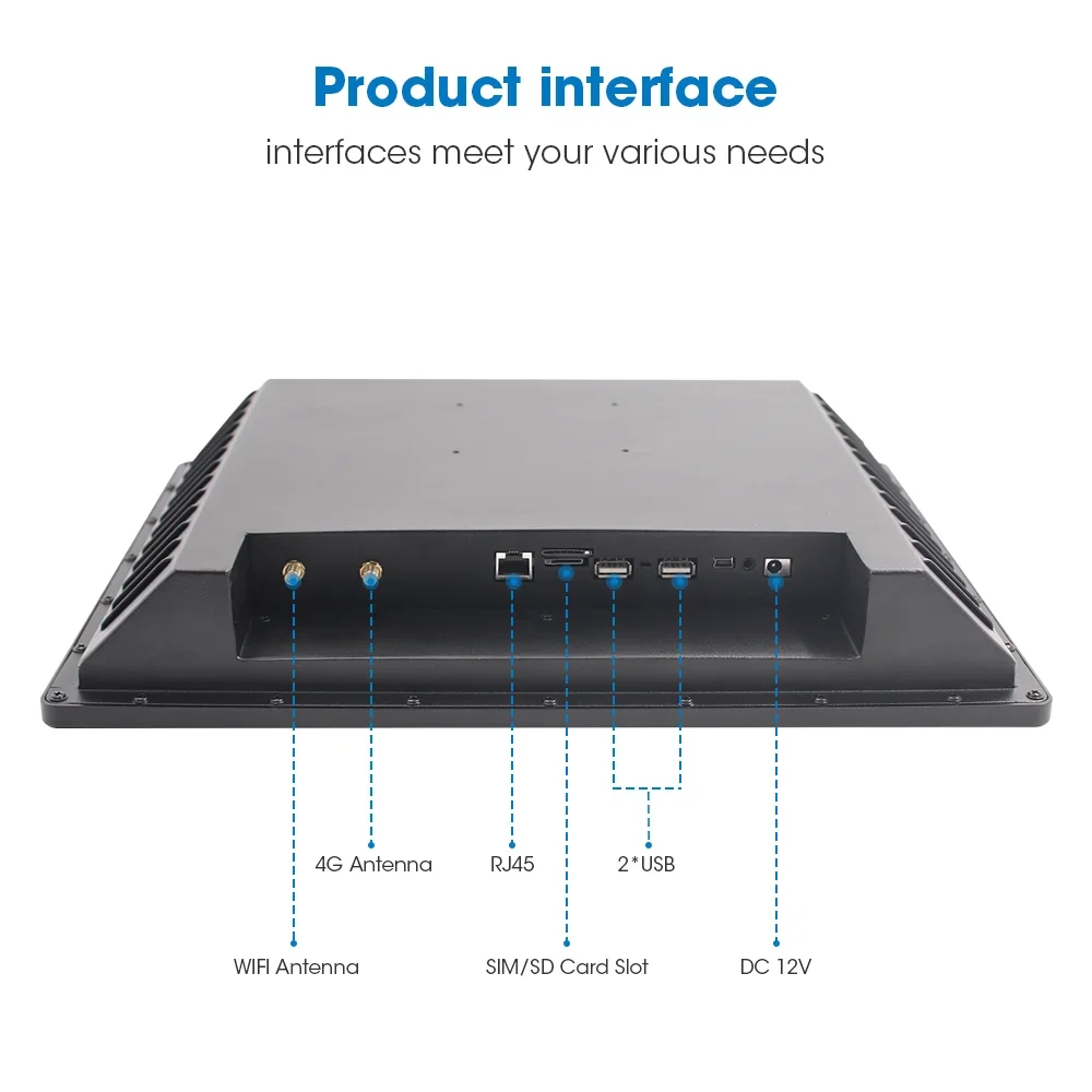 Factory OEM 15 Inch WiFi/4G IP65 Waterproof RJ45 USB Android IPS Industrial All In One Touch Panel PC