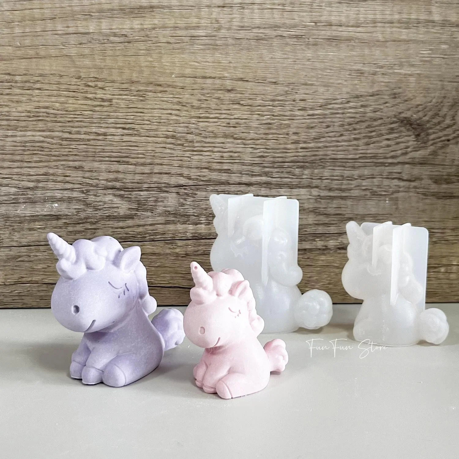 Cute Animal Unicorn Silicone Molds For Candles Resin Epoxy Mould Handmade Tools for Birthday Cake Decoration Biscuits Gifts