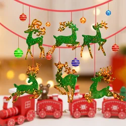 Christmas Elk Shaped Epoxy Resin Silicone Mold For Keychain Pendant Making Deer Mold Christmas Tree Pendant Hanging Decoration