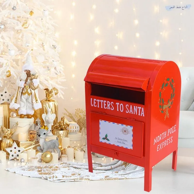 

Christmas Decorative Iron Mailbox Bar Coffee Shop Store Entrance Decor European Style Home Decoration Accessories