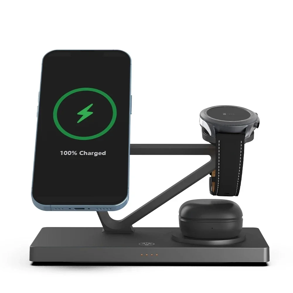 

30W Magnetic Wireless Charger Stand for iPhone 14 13 12 Pro Max Apple Samsung Watch 8 7 Airpods Induction Fast Charging Station