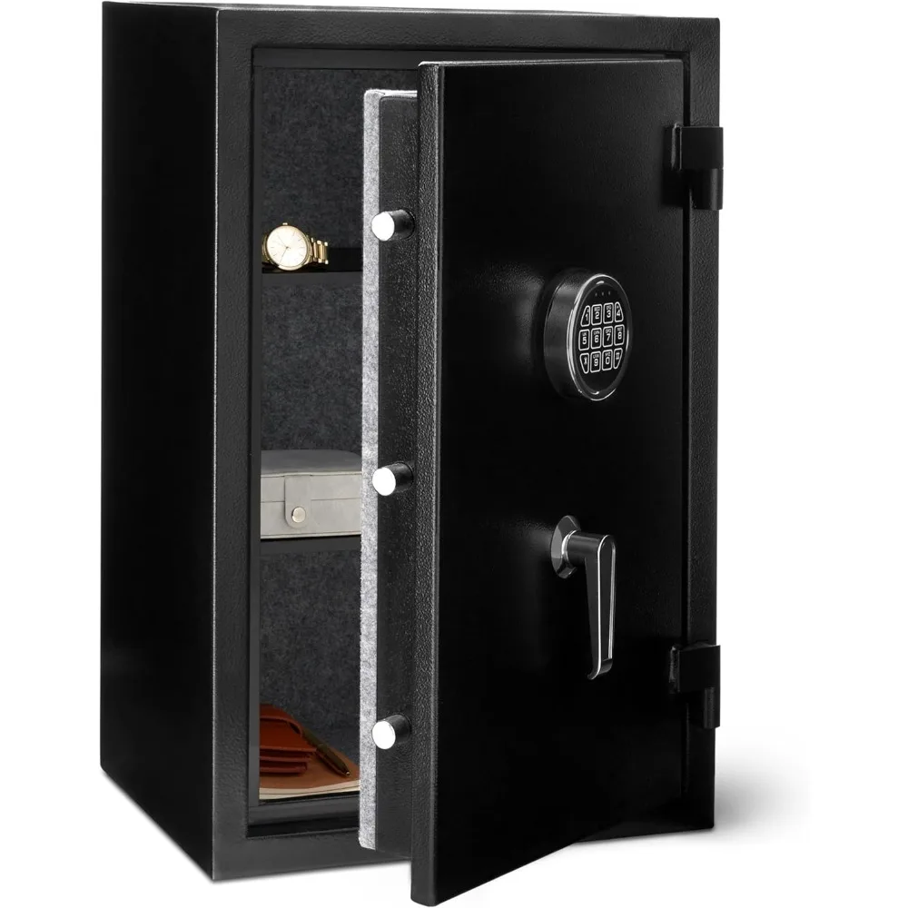 Coffre-fort de sécurité résistant au feu avec clavier électronique programmable, valeurs sécurisées et documents importants, 16,93" l x 13,8" d x