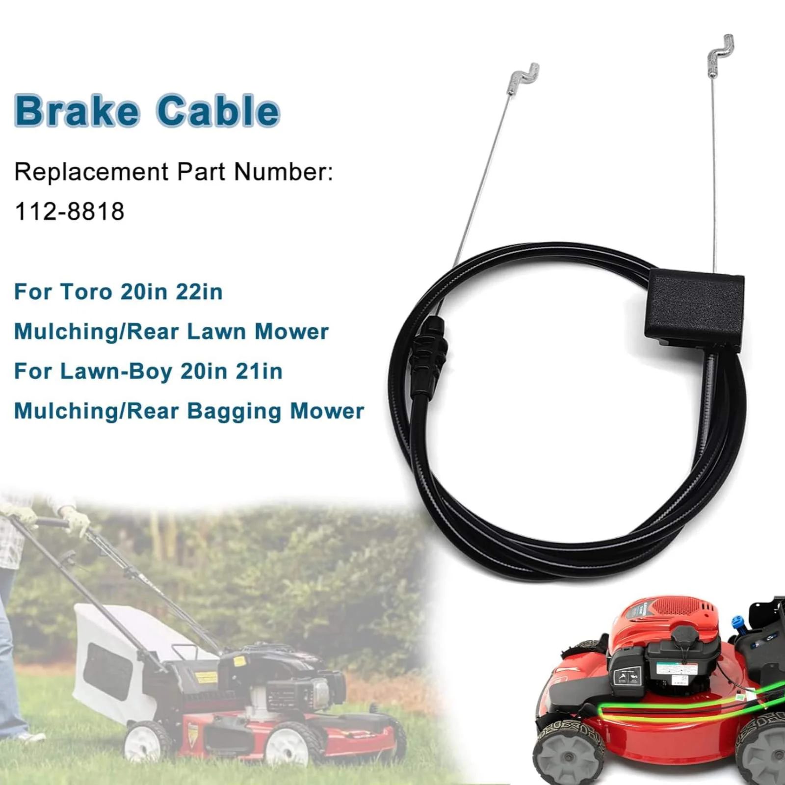 112-8818 Lawn Mower Brake Cable Replacement For Toro 20314 20316 20323 20330 20331 20338 20350 20351 Lawn Mower