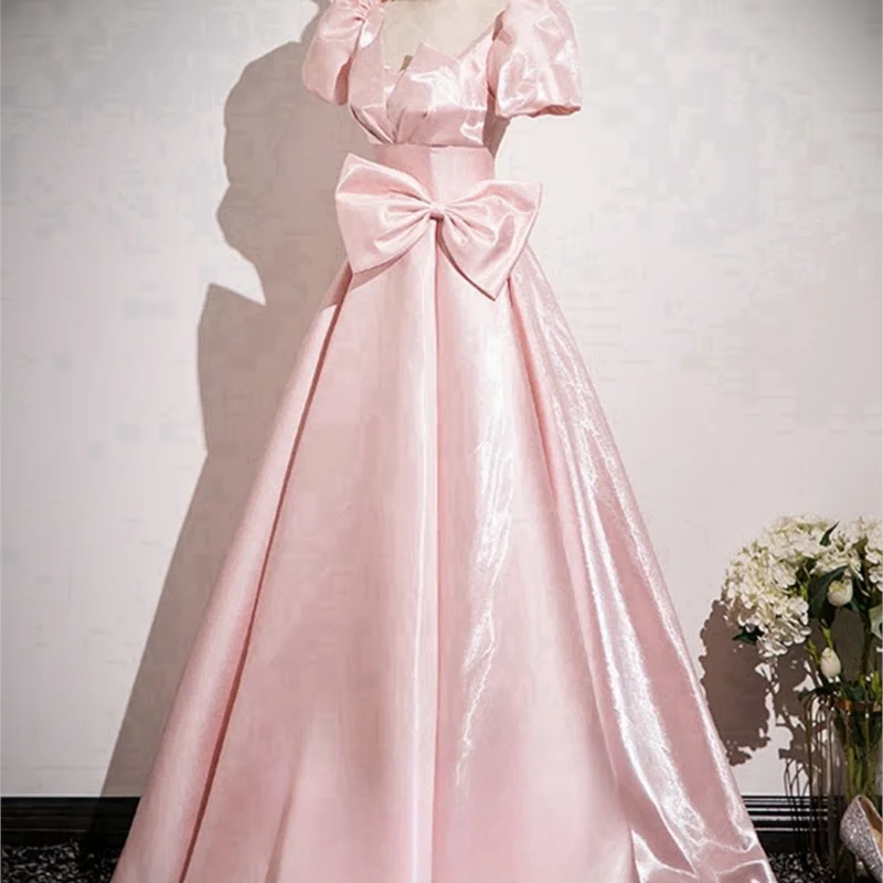 

Pink new style banquet birthday Quinceanera vocal performance host dress