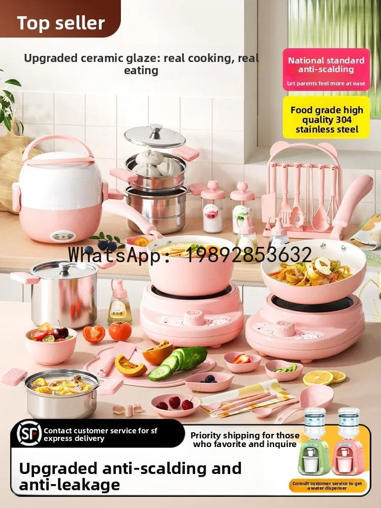 Mini Kitchen Real Cooking Full Set Real Version Cooking Edible Utensils Set Edible Teaching Aids