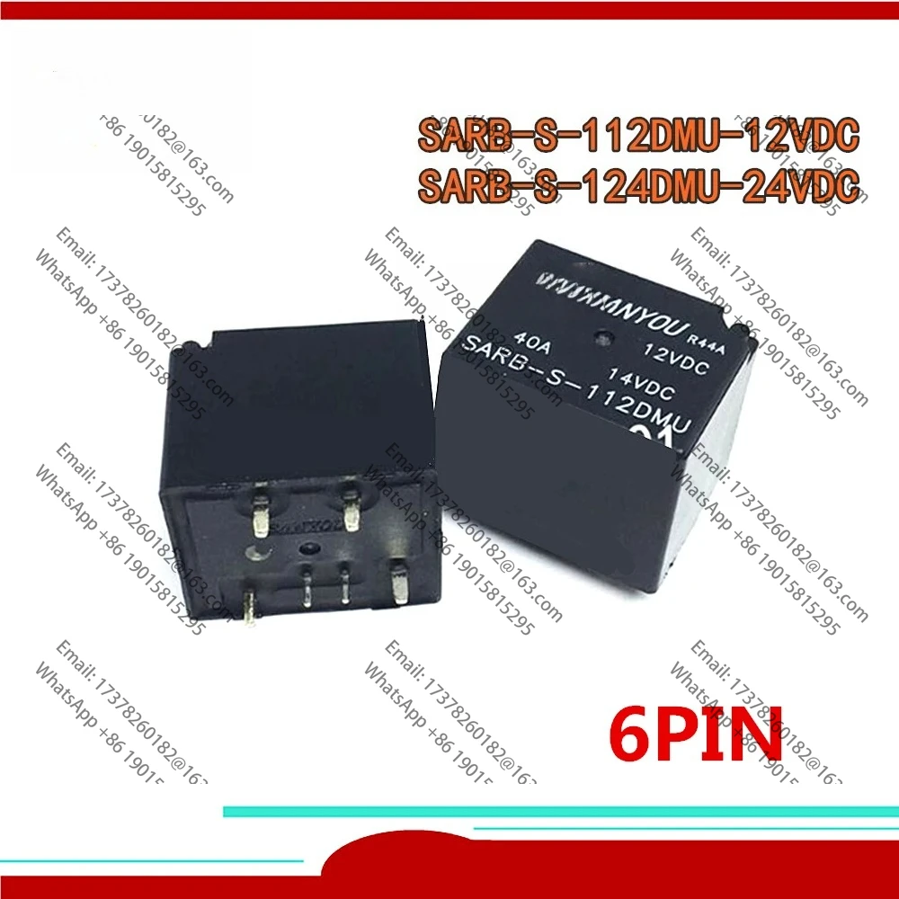 

5PCS/LOT 100%New Automotive Relay SARB-S-112DMU 12VDC SARB-S-124DMU 24VDC SARB S 112DMU 12V 24V SARB-S-112DME 6PIN 40A